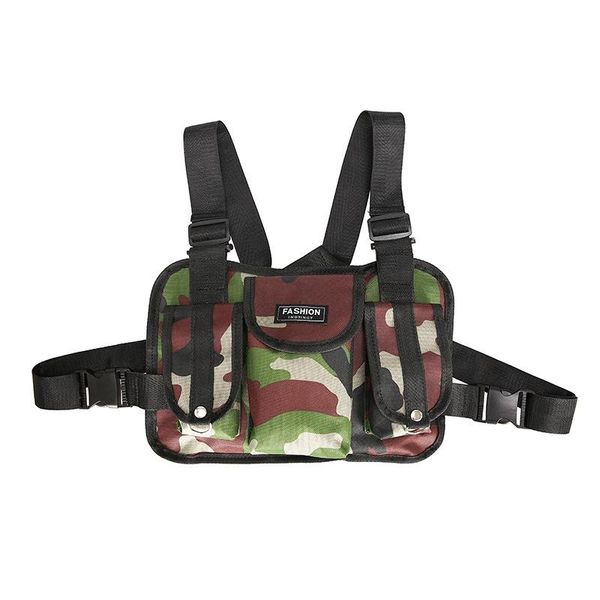 

fashion chest rig bag camouflage vest harness front pack pouch vest rig hip hop streetwear functional chest bag