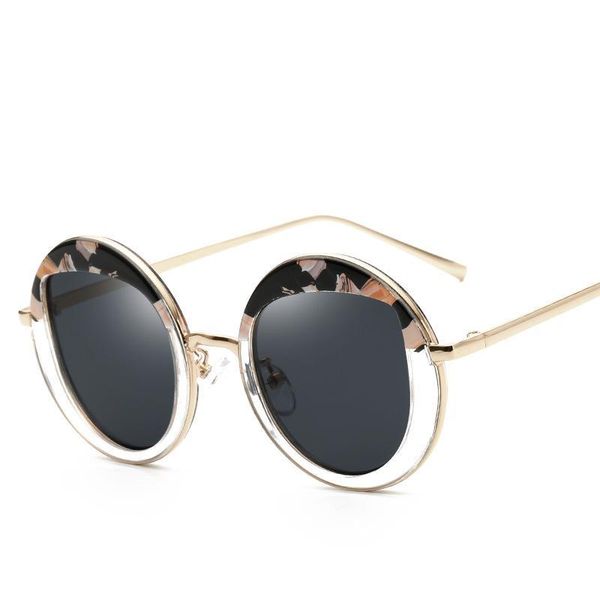

sunglasses fashion women classic round shaped sun shades glasses men mirrored gradient, White;black