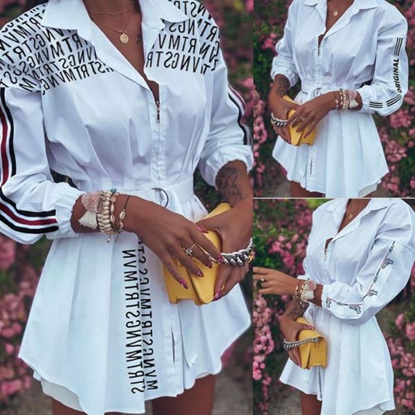 

casual dresses autumn and winter lantern sleeve stitching pleated zipper blouse dress turn-down collar above knee mini women sashes d301, Black;gray