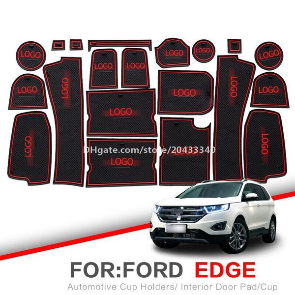 

car gate slot pad water coaster interior non-slip mats for ford edge 2015-2018