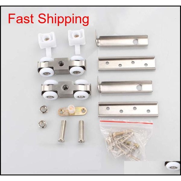 

2 pieces door roller ultra-quiet wooden furniture sliding door pulley hanging track nylon wheel glass bearin qylvkr packing2010