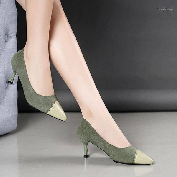 

cresfimix women classic green flock high heel shoes lady casual wine red spring & summer office shoes sapatos b59601, Black