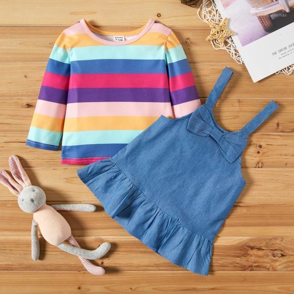 

girl's dresses baby girl stripes and denim dress set1, Red;yellow