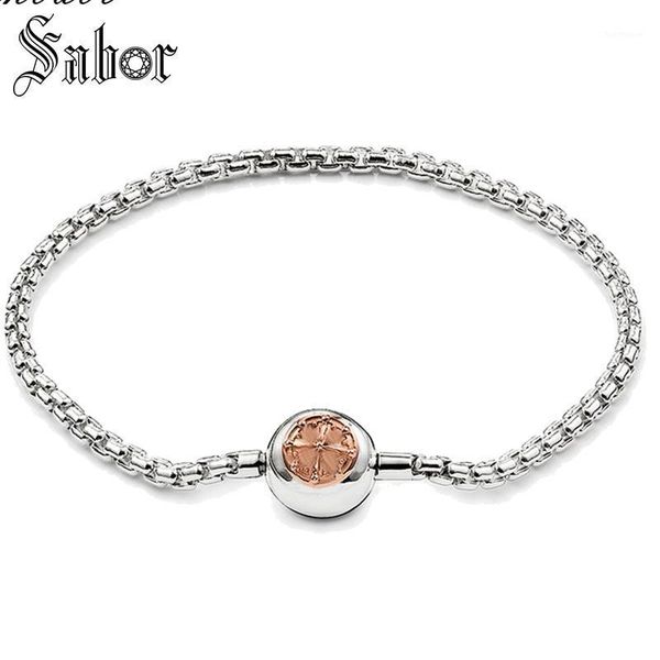 

bracelets rose gold link chain silver color fashion jewelry for women men gift female karma diy bracelet1, Black