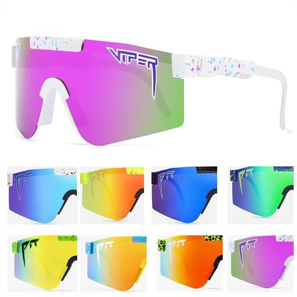 

sunglasses 2021 pit viper men/women colorful mirrored polarized sun glasses for male female uv400 protection goggles with case, White;black