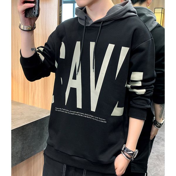 

мужские куртки дизайнера свитер hoodie пуловер для мужчин вскользь шею длинным рукавом высокого класса печатных свитер для мужчин высокое ка, Black