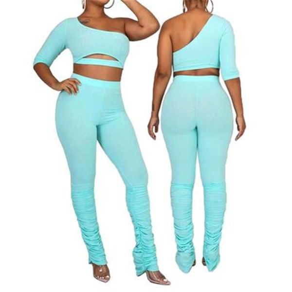 

womens solid color sports tracksuits fashion trend single sleeve short pleated pants suits designer female spring casual slim 2pcs sets, Gray