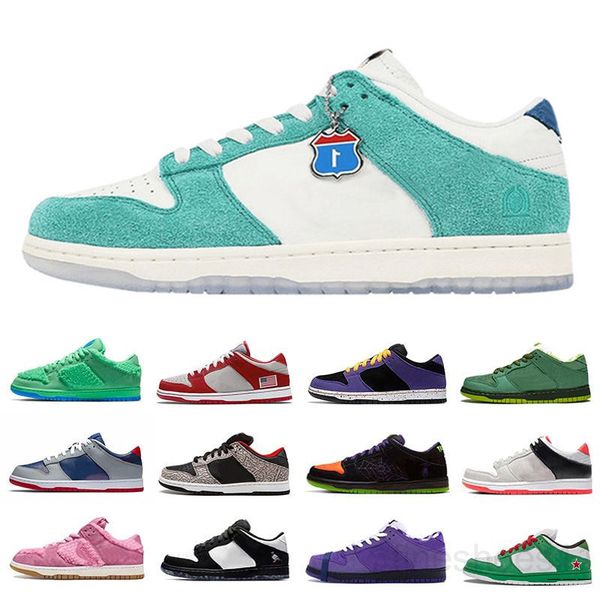 

tag dunk classic basketballs shoes men women chunky dunky shadow yellow bear trainers travis scotts university red pine green white hu9n, Black