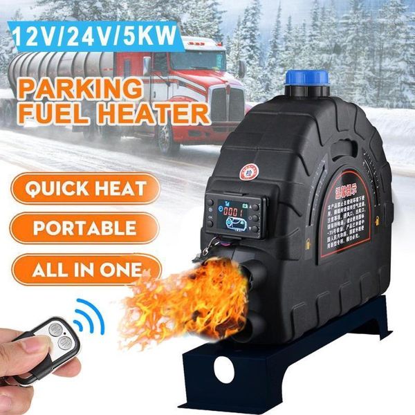 

car heater auxiliary heater 5kw 12v 24v car parking diesel air 10l tank remote control for truck boat trailer1