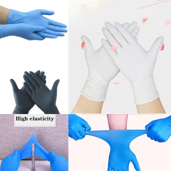 

factory outlet/lot disposable nitrile latex household garden gloves home cleaning rubber proof mitten blue roseacn