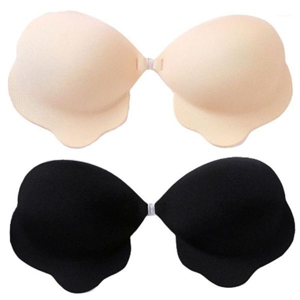

women adhesive strapless bra invisible push up sticky silicone nipple cover pad 23ge1, Red;black