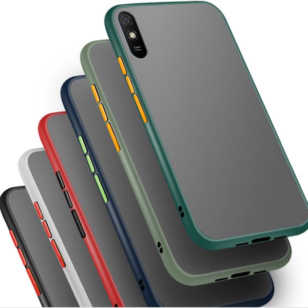 Custodia opaca a colori a contrasto per iPhone 12 11 pro max xs x xr 6 7 8 plus Cover per telefono sottile trasparente in TPU disponibile