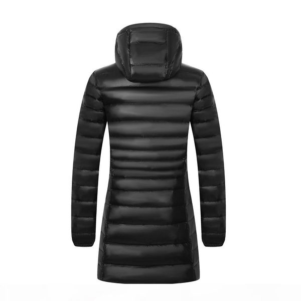 

newbang plus 8xl 7xl ladies coats long winter down jacket ultra light down jacket women hooded female warm coat outerwear, Black