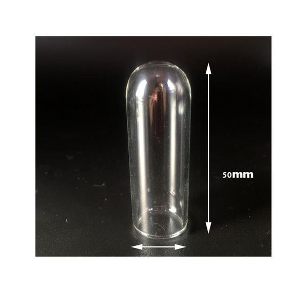 

100pcs hollow cylinder glass tube locket pendant glass bottle vial cover dome pendant handmade jewelry findings differ sqcyni, Black