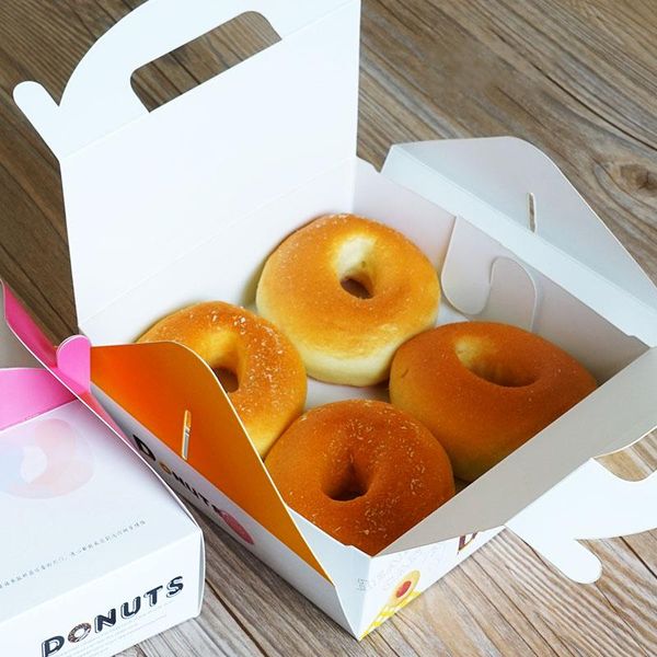 

stobag 10pcs portable donuts paper box pastry cake packing carton baking cookie gift box for party favor baby shower christmas bbypuy