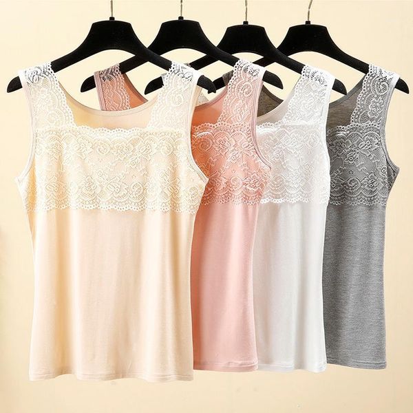 

blouses women fashion 2020 summer women lace camisole solid sweet stylish slim casual sleeveless camisole lingerie1, Black;white