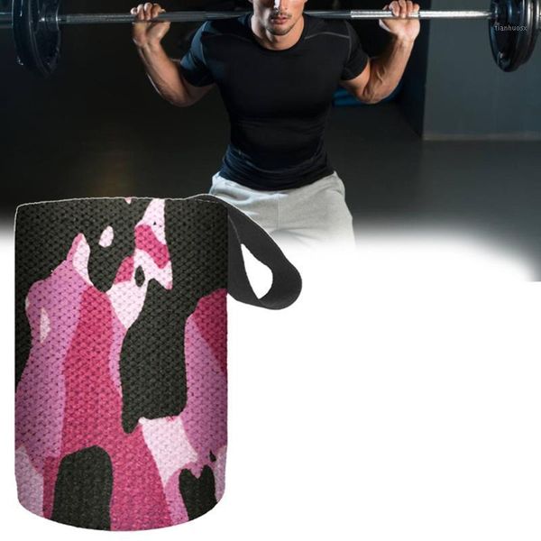 

wrist support nylon camouflage band wrap gym weight lifting brace basketball power guard(pink,righ1, Black;red