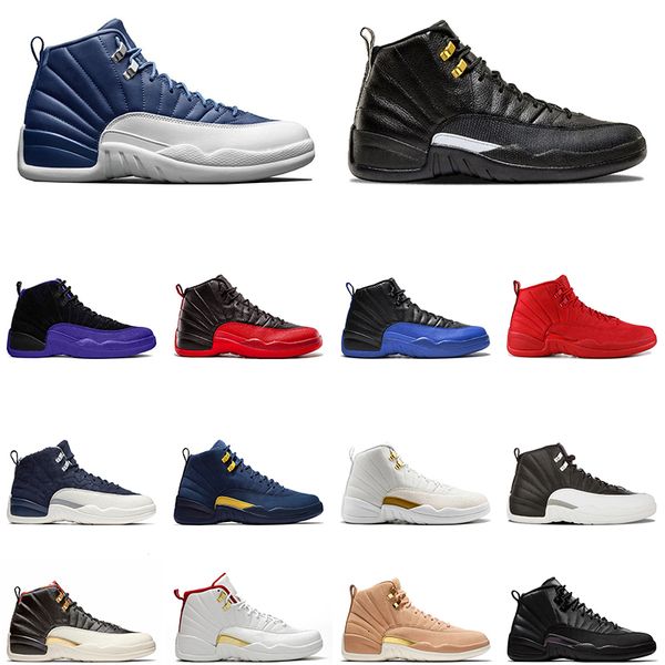 

12 indigo 12s mens outdoor shoes the master university gold dark concord dark grey flu game the master taxi men sports trainer sneakers