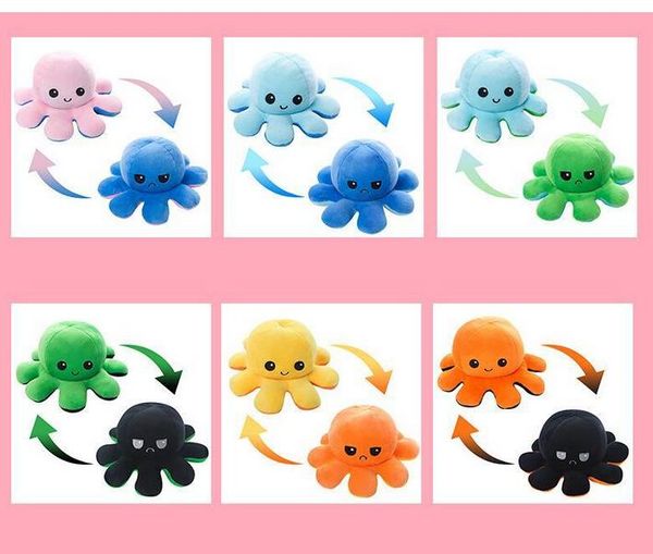 

plush toy reversible flip ocs plush stuffed toy soft animal home accessories cute animal doll children gifts baby companion plush toy