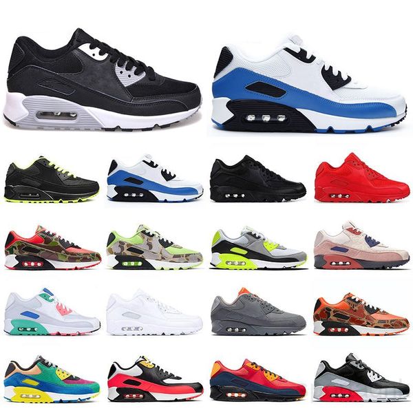 

2017 shoes cushion 90 kpu mens womens classic 90 casual shoes trainers sneakers man walking sports tennis shoe sr6t, Black