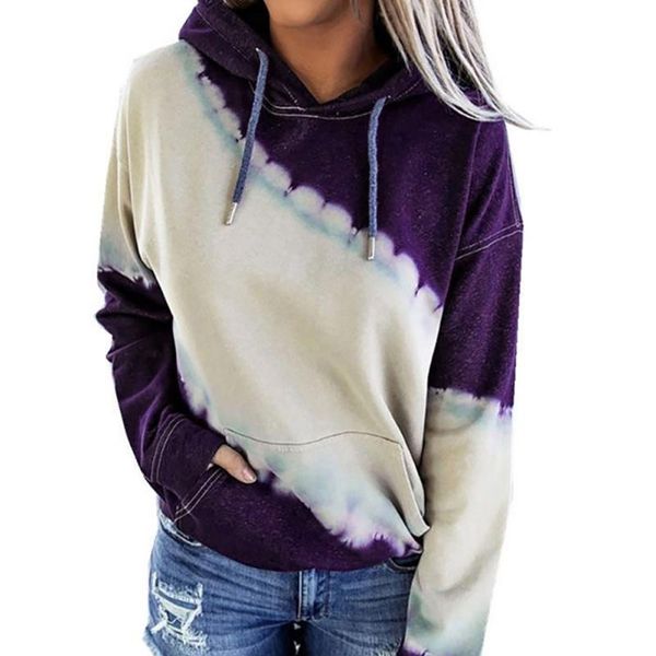 

european and american winter women's cotton loose long sleeve patchwork hoodie fashion warm versatile hoodie, Black