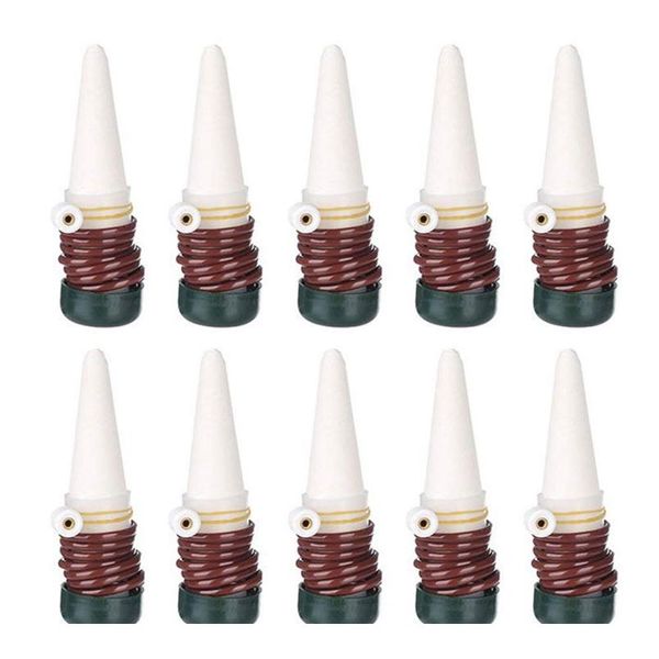 

watering stakes,10 pack indoor matic drip watering system irrigation equipment tool for plant waterer ceramic probes bbytpn