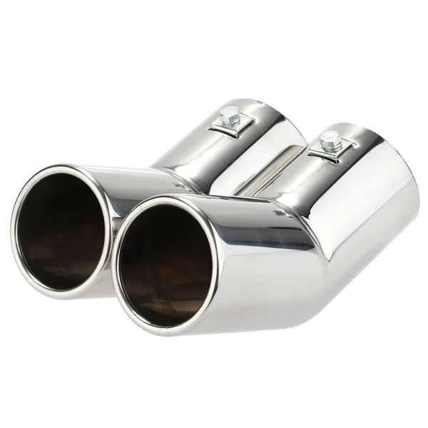 

dual pipes stainless steel exhaust tail pipes muffler tips for vw golf 4 bora jetta