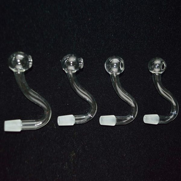 Großhandel neue Glasbongs Rauchen Wasserpfeifen Ölbrenner Tabakpfeife klar 10mm Male Joint Smoking Tubes für Transpatent Bowl