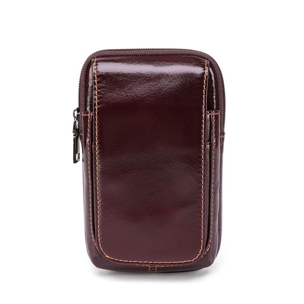 

2020 of waist genuine leather men small square aleta retro business mobile bag i04n