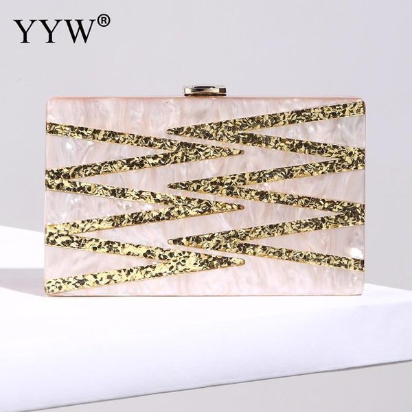 

women messenger bags luxury acrylic geometric lattice patchwork handbag new fashion party prom clutch female evening box bag
