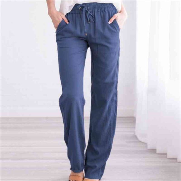 

womens autumn summer harem pants cotton linen solid elastic waist candy colors harem trousers soft for female, Black;white
