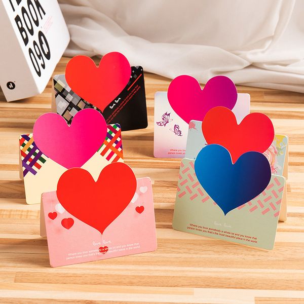 Love Shape Shape Rishmade Greeting Card Day Day Day Flower Shop Gift Card Свадебная карта карта романтические благодарственные открытки cfyl0232