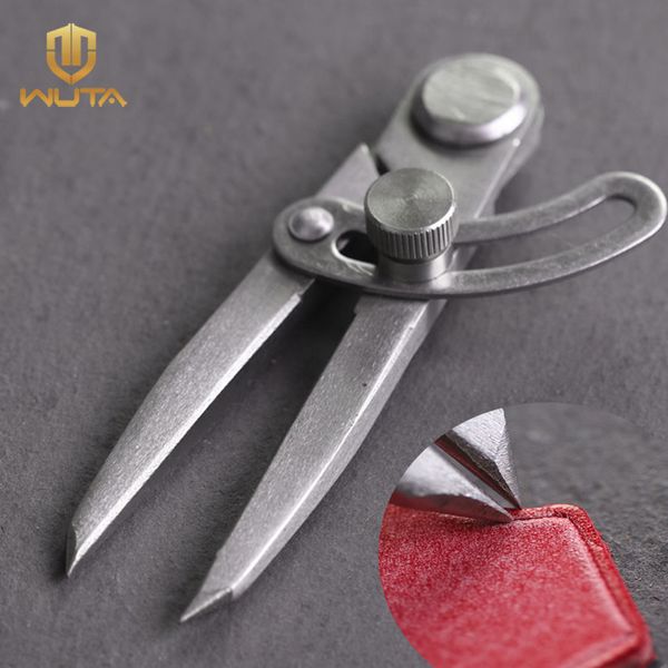 

wuta stainless steel adjustable spacing compass durable leather craft regulation tools edge creaser diy wing divider scriber 4" q1106