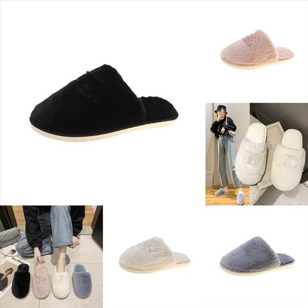 

vdrhe suihyung new pad indoor slippers girls soft warm plush slippers cartoon shoes winter casual slides flats plush bow cotton women, Black