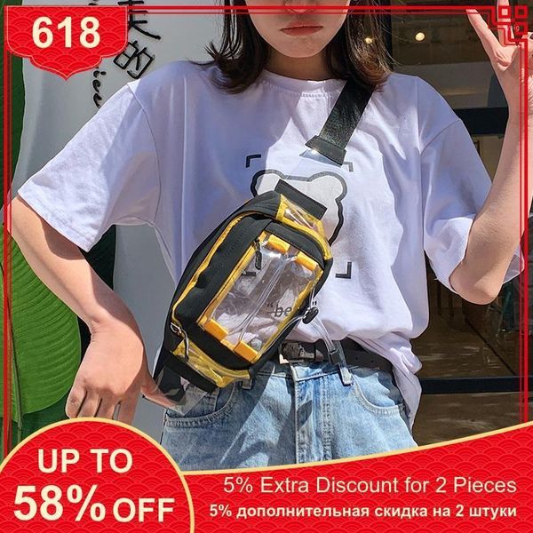 

pvc transparent waterproof fanny packs for women and men summer field travel waist packs lady summer chest bag female belt bag1