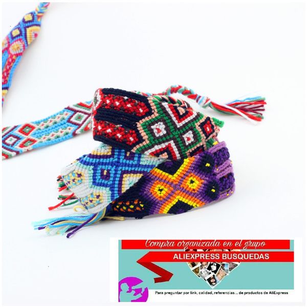 

factorylxigembroidery handmade woven rope cotton string rainbow silk friendship bracelets for women and men