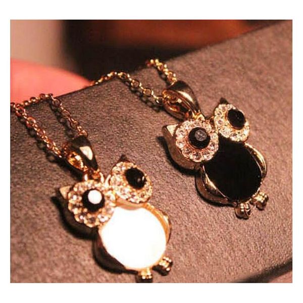 

vintage owl point drill clavicle chain long necklace w sqcrvw dh_seller2010, Silver