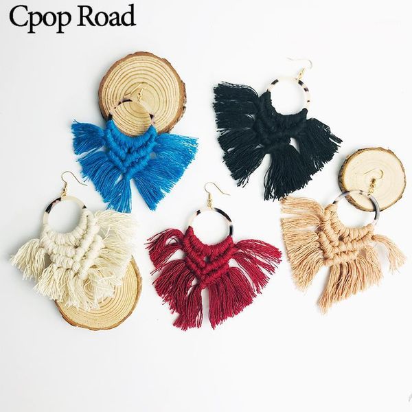 

cpop boho ethnic macrame earrings wedding jewelry feather fringe tassel earrings bridesmaid gift women accessories drop shipping1, Silver