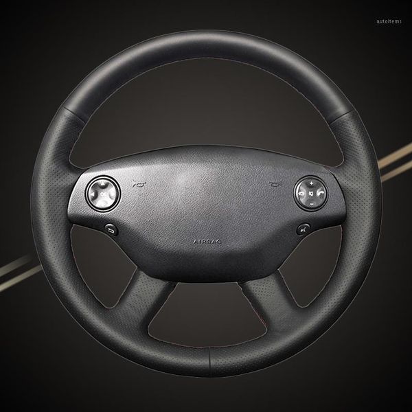 

auto braid on the steering wheel cover for s-class 2006-2008 s350 diy car braiding covers accessories car-styling1