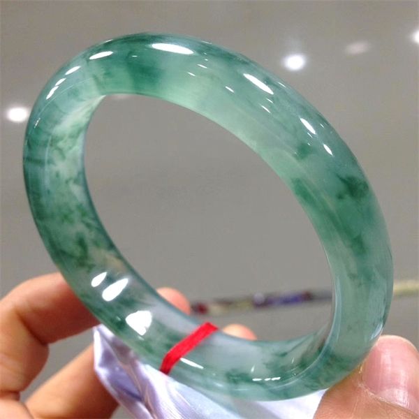 

natural myanmar a green bangles handcarved jadeite bracelet real bracelets jade jewelry women bangle certificate 1028, Black