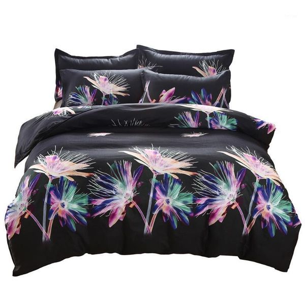 

bedding sets classic jacquard set solid black duvet cover simple king size comforter bed linen single  quilt covers no sheet1