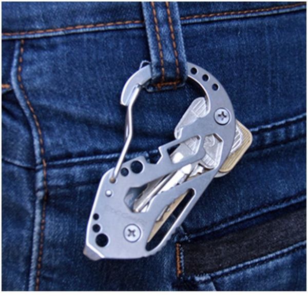 

1pcs edc holder clip gadget quickdraw multipurpose hanger buckle utility carabiner camp key organizer pocket climb mu qylxhd