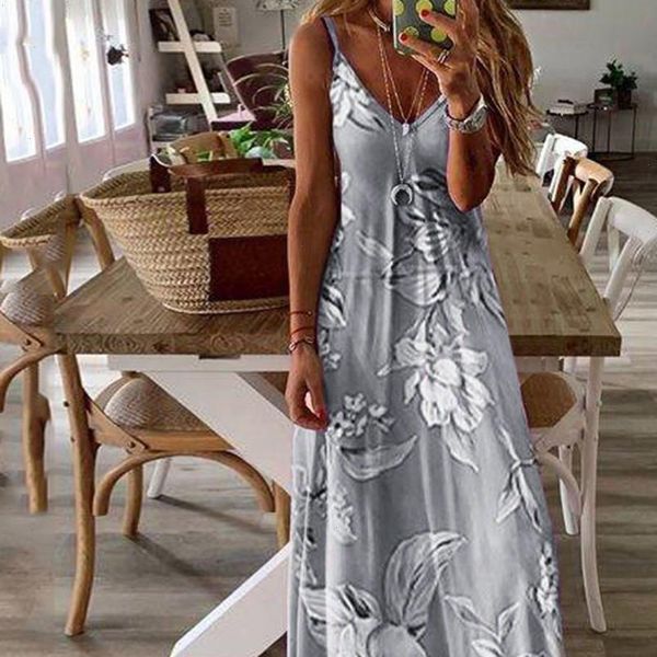 

female clothing women off shoulder sleeveless casual floral printing dress long dress elegant womens bodycon vestidos 9, Black;gray