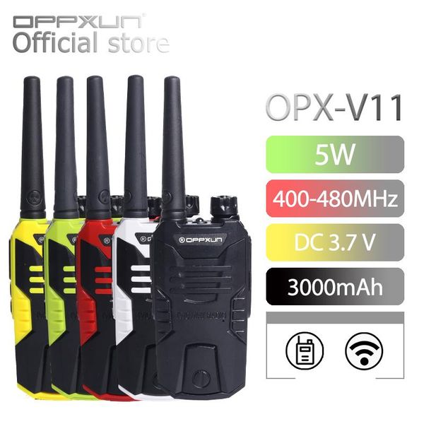 

walkie talkie oppxun opx v11 portable ham radio station uhf telefon for hunting telsiz 10w 400-480mhz cb headset transceiver