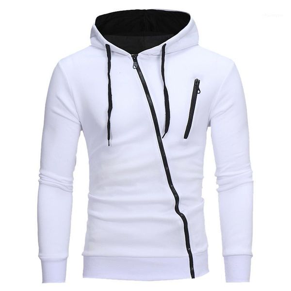 

new hoodies men solid zipper pullover 2020 autumn casual long sleeve hoodie men sweatshirts slim hoody hooded streetwear1, Black