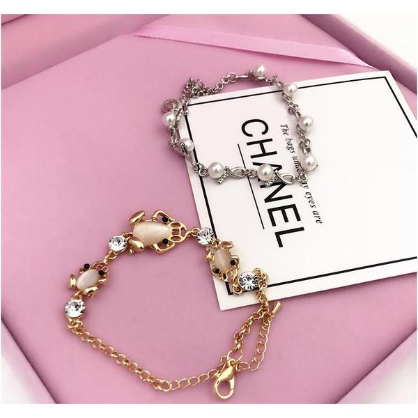 

new charm bracelet quality cat eye gem stone pearl jewellery austrian crystal korean fashion bracelet color wmtuzk homes2007, Golden;silver