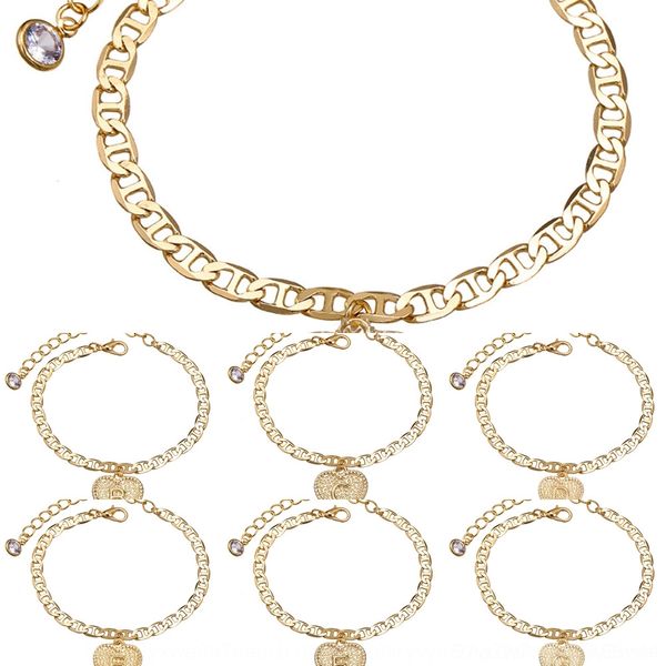 

gojcv новых 26 английских буквы любви ножной ступни кольцо пляж ветер письмо щиколотки универсального английский простой ножных простого 9ps, Golden;silver