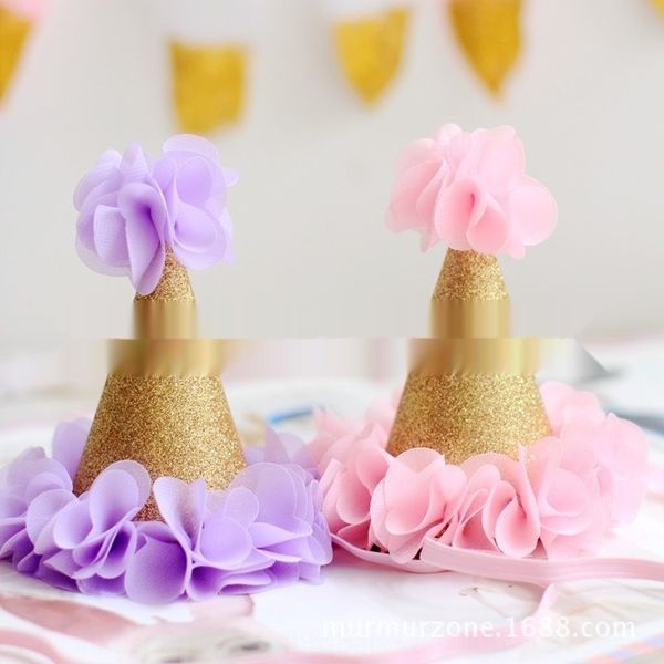 

яркий и прекрасная партия немного заостренная шляпа партия hatear цветок один год старого шнурка крышка шнурка головка голова caphat ow17g