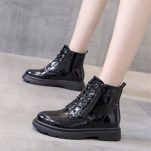 

2021 new leather high-quality winter fashion to comfortable slip-resistant women's warm boots w547, Black