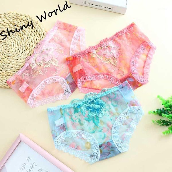 

lace underwear for women low-rise briefs exquisite embroidery sweet lingerie breathable panties seamless comfort underpants1, Black;pink